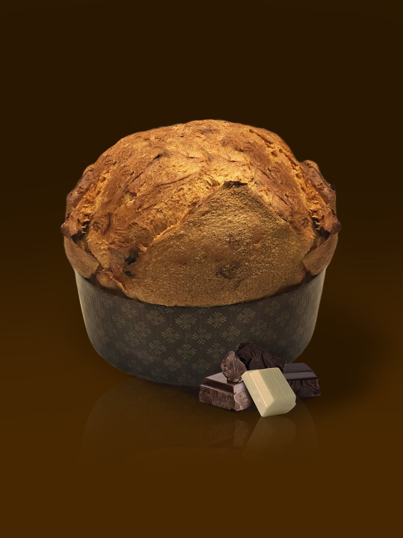 Panettone ai tre cioccolati