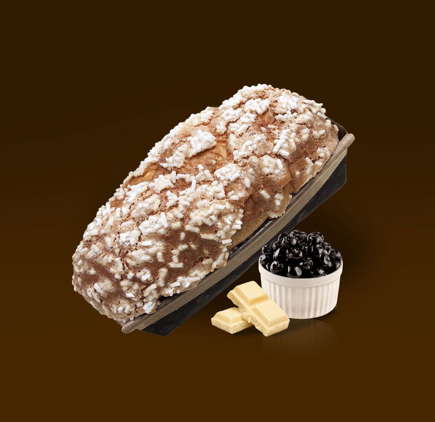 Tronchetto all'amarena e cioccolato bianco